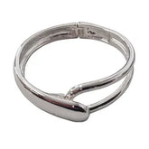 Bangle Hinged Half Open – Silver